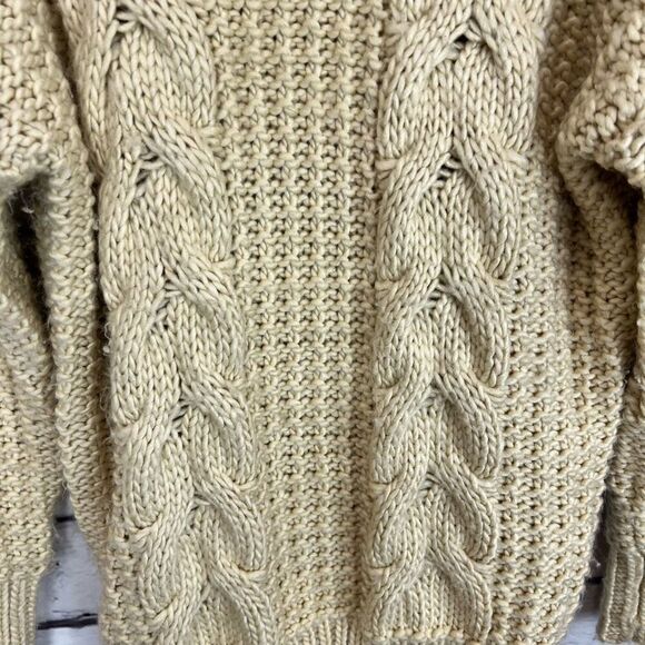 UNIF x Urban Outfitters Women's Chunky Knit Pullover Sweater Beige S - Picture 4 of 7